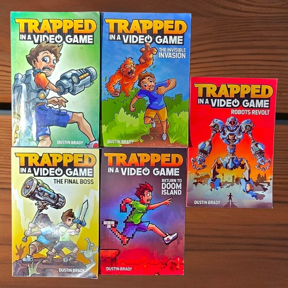 Trapped in a Video Game Complete 5-Book Series Set Dustin Brady